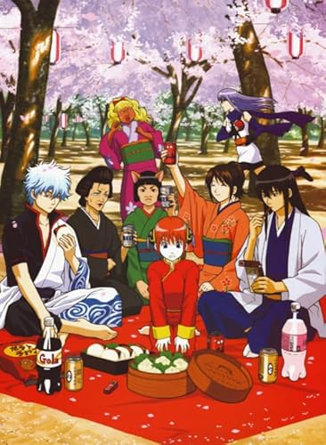 HfmQuisutron Jigsaw Puzzle 1000 Stücke Anime Gintama Poster Farbe Fähigkeit Spiel Für Die Ganze Familie Erwachsene Zq234Wk