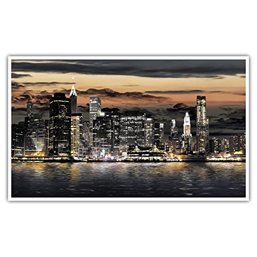 CanvasArts Manhattan Skyline - Poster - New York (100 x 60 cm, Poster)