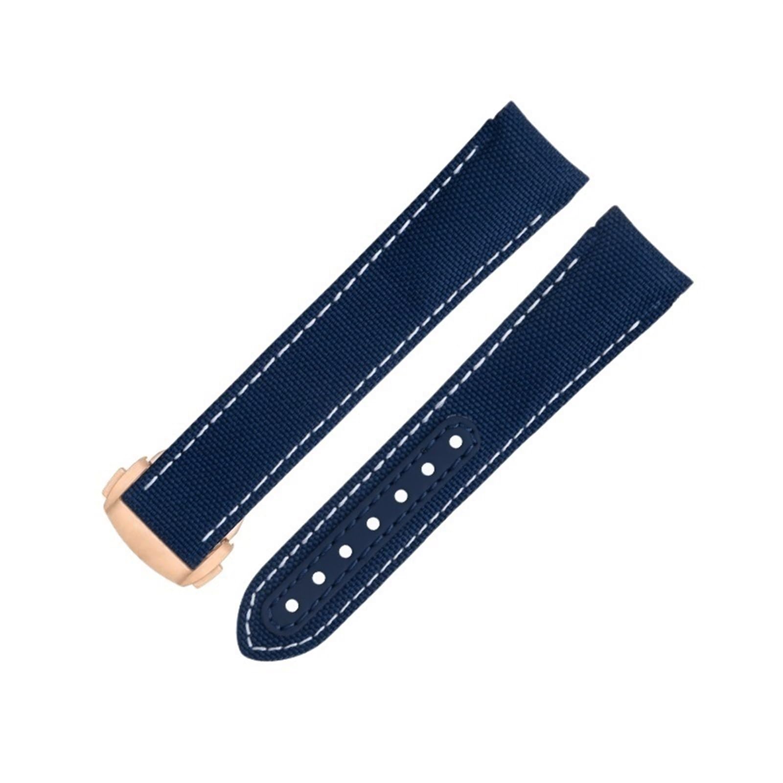 IOTUP 20 mm grünes Nylongewebe, Uhrenarmband passend für Omega-Armband für AT150 Seamaster 300 Planet Ocean De Ville Speedmaster Uhrenarmband mit gebogenem Ende, 20 mm, Achat