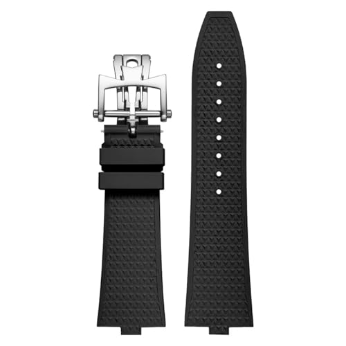 IOTUP Senior FKM Fluorkautschuk-Uhrenarmband für Vacheron Constantin 4500 V 5500 V 7900 Uhrenarmband Vc konvexe Öffnung 7 mm Armbanduhren, 7 mm, Achat