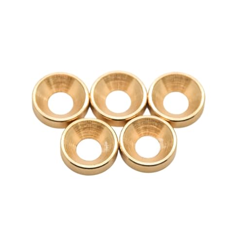 NORAZE Senkkopf-Unterlegscheibe Aus Messing/Fischaugen-Unterlegscheibe Aus Messing/Massive Versenkte Schrauben-Unterlegscheibe Aus Metall Meson M3 M4 M5 M6 (Color : Gold, Size : 5pcs M5x14x3)