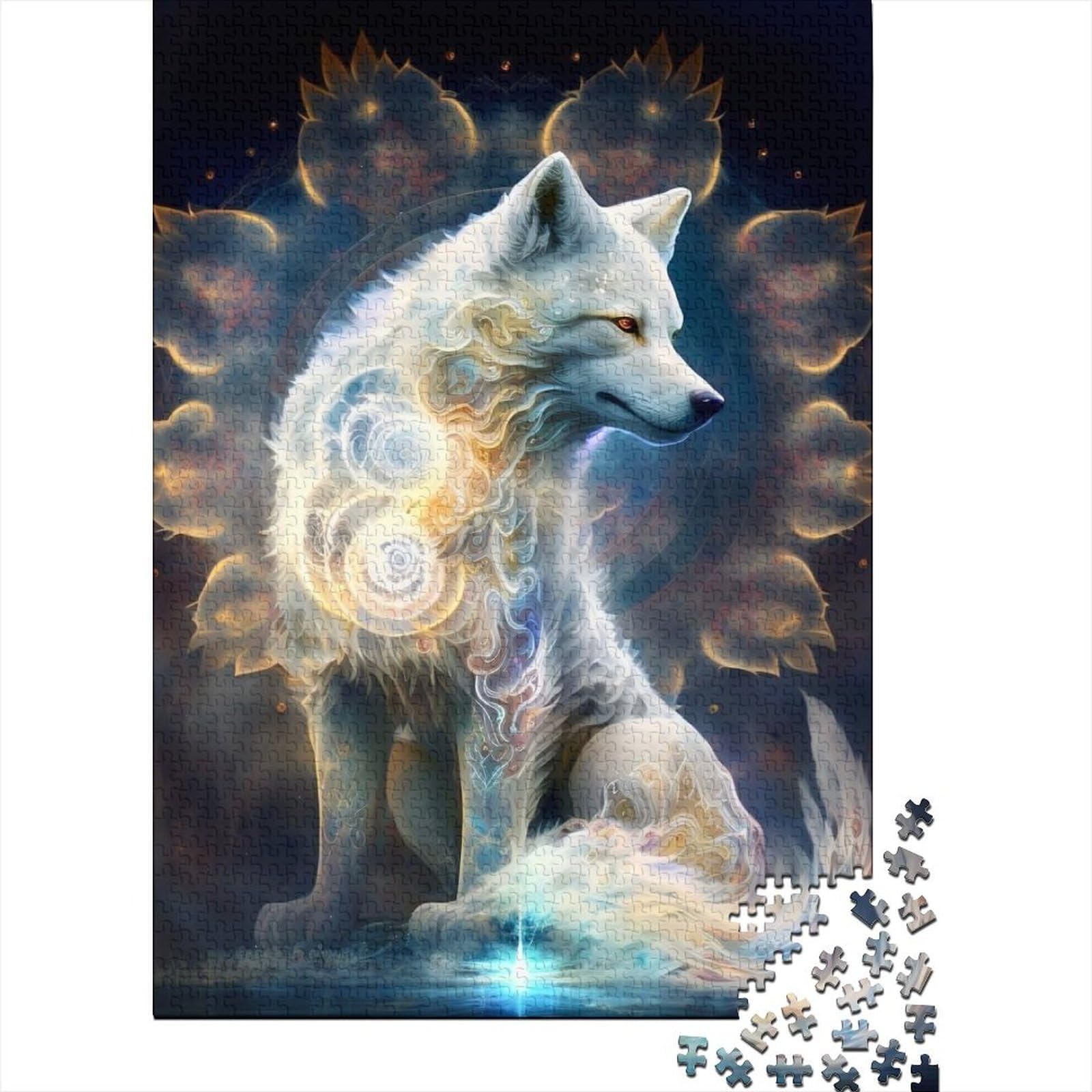 Wolf-Puzzle für Erwachsene und Jugendliche, 1000 Teile, Puzzle für Erwachsene, Geschenke, ganze Familie und die 29,53 x 19,69 Zoll