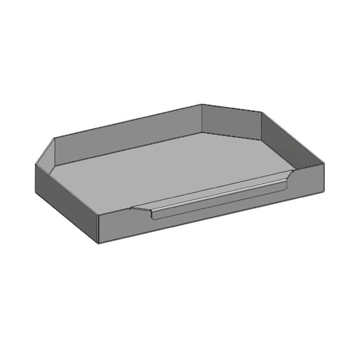 Aschekasten - Für Wamsler Kaminofen Modelle - Aschkasten aus verzinktem Stahlblech - feuerfest & hitzebeständig - Aschekästen Stahl (350x243x44 mm)