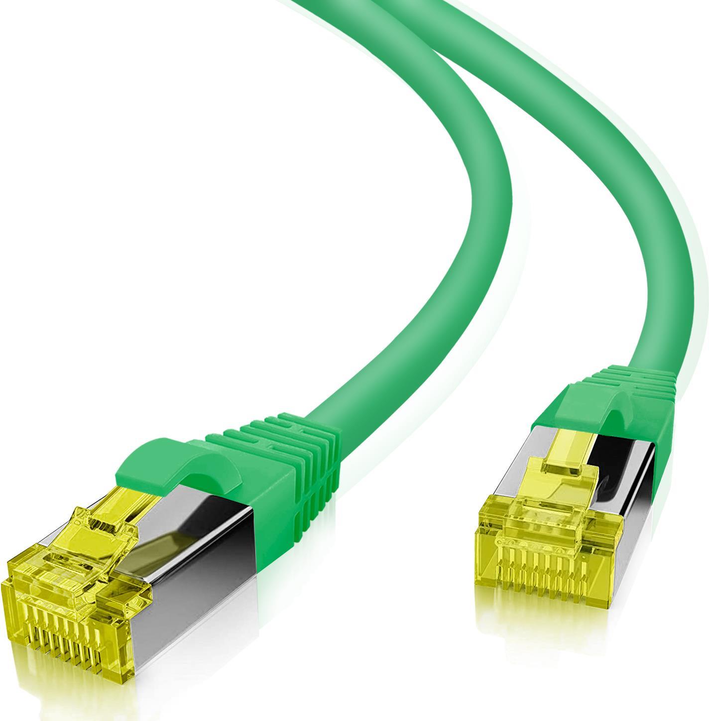 Helos ultra flex - Patch-Kabel - RJ-45 (M) zu RJ-45 (M) - 7.5 m - S/FTP - CAT 6a - halogenfrei - grün