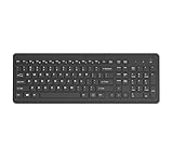 HP 220 Wireless-Tastatur | 2,4 GHz Wireless | USB Dongle | bis zu 16 Monate Akkulaufzeit (AAA-Batterie) | 425,5 g | QWERTZ | Schwarz