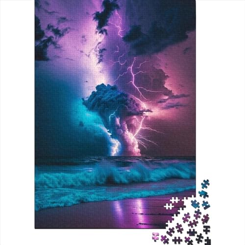 Color Storms Puzzle für Erwachsene und Jugendliche von Erwachsenen-Puzzles mit 1000 Teilen, Lernspiel, Herausforderungsspielzeug, 75 x 50 cm