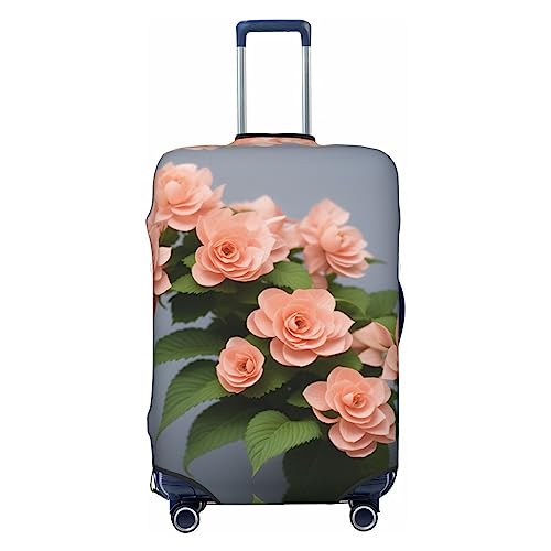 Miniks Reisegepäckhülle, Motiv: Chinesische Rose, strapazierfähig, passend für 45,7 - 81,3 cm große Gepäckstücke, Größe XL, Schwarz, X-Large