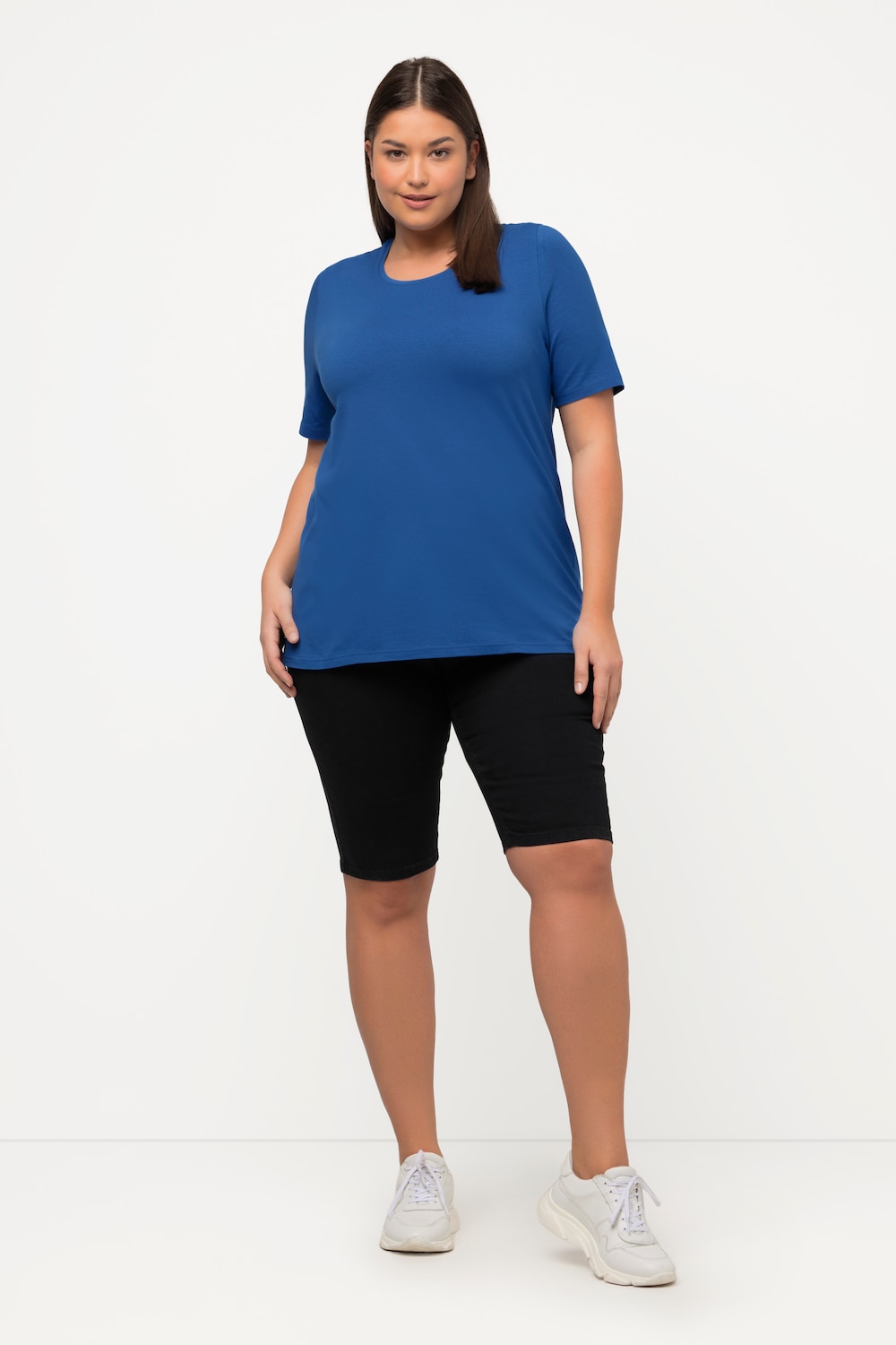 Große Größen T-Shirt, Damen, blau, Größe: 50/52, Baumwolle, Ulla Popken