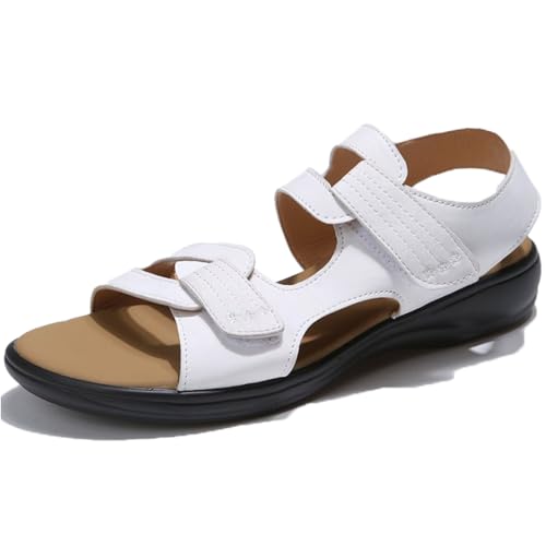 LYZXYZAI Orthopädische Sandalen Damen Bequeme Sandalen Sommer Peep Toe Sandalen Römische Sandalen Strandsandalen Mit Fußgewölbeunterstützung für Outdoor Sport Wandern,002,43EU