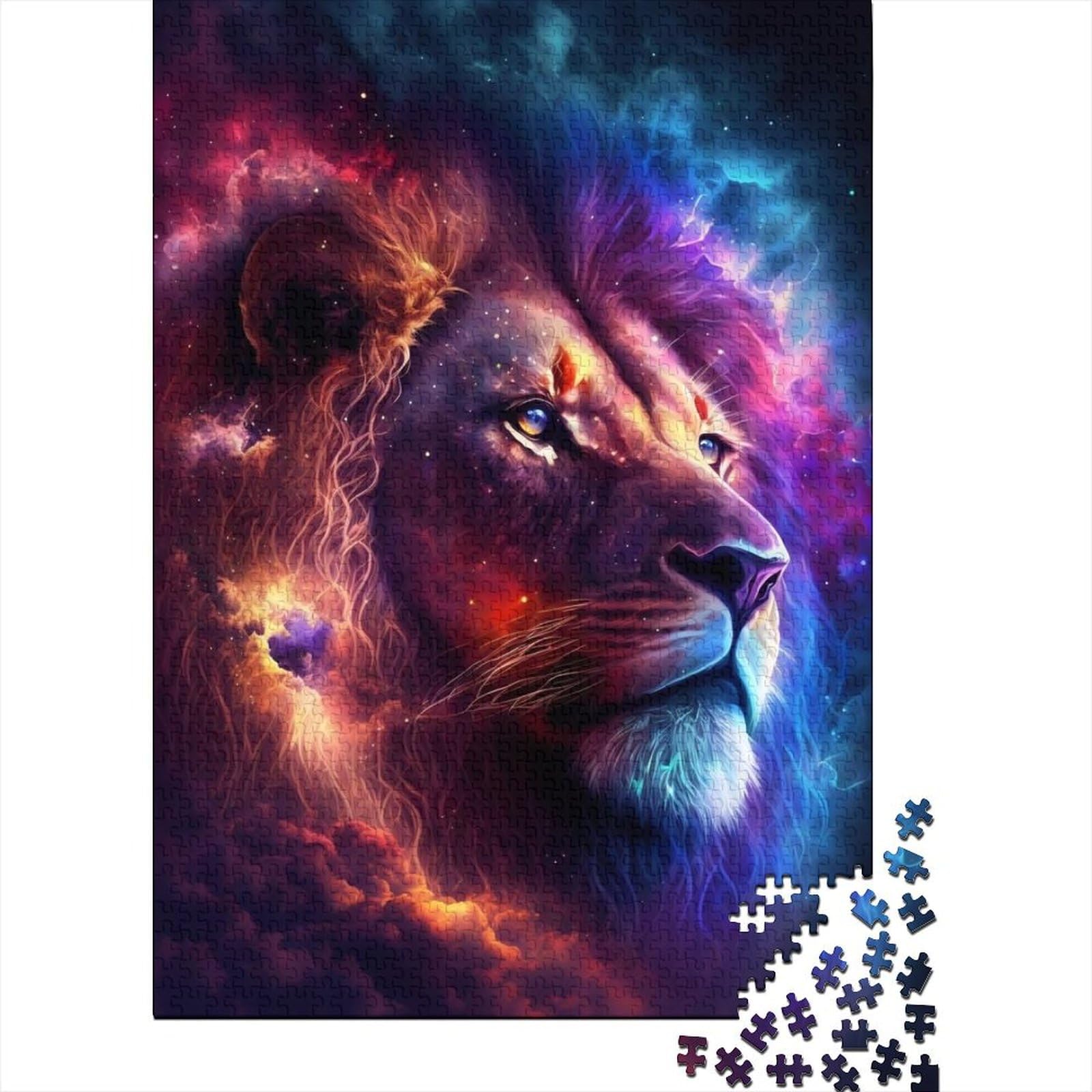 Star Lion Puzzle für Erwachsene 1000-teiliges Puzzle für Erwachsene Teenager Puzzle für Erwachsene Lernspiel Herausforderungsspielzeug 29,53 x 19,69 Zoll