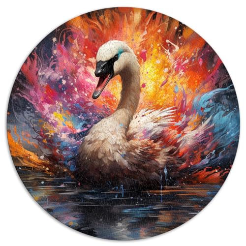 Puzzle Schwan Wunderschönes Puzzle 1000 Teile Puzzle für Erwachsene 26,5x26,5 Zoll Lernpuzzle Familienspiel für und für Frauen Männer