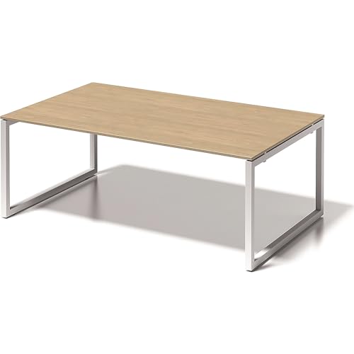 BISLEY Cito Chefarbeitsplatz/Konferenztisch, 740 mm höhenfixes O, H 19 x B 2000 x T 1200 mm, Metall, Mp396 Dekor Ahorn, Gestell Verkehrsweiß, 120 x 200 x 85 cm