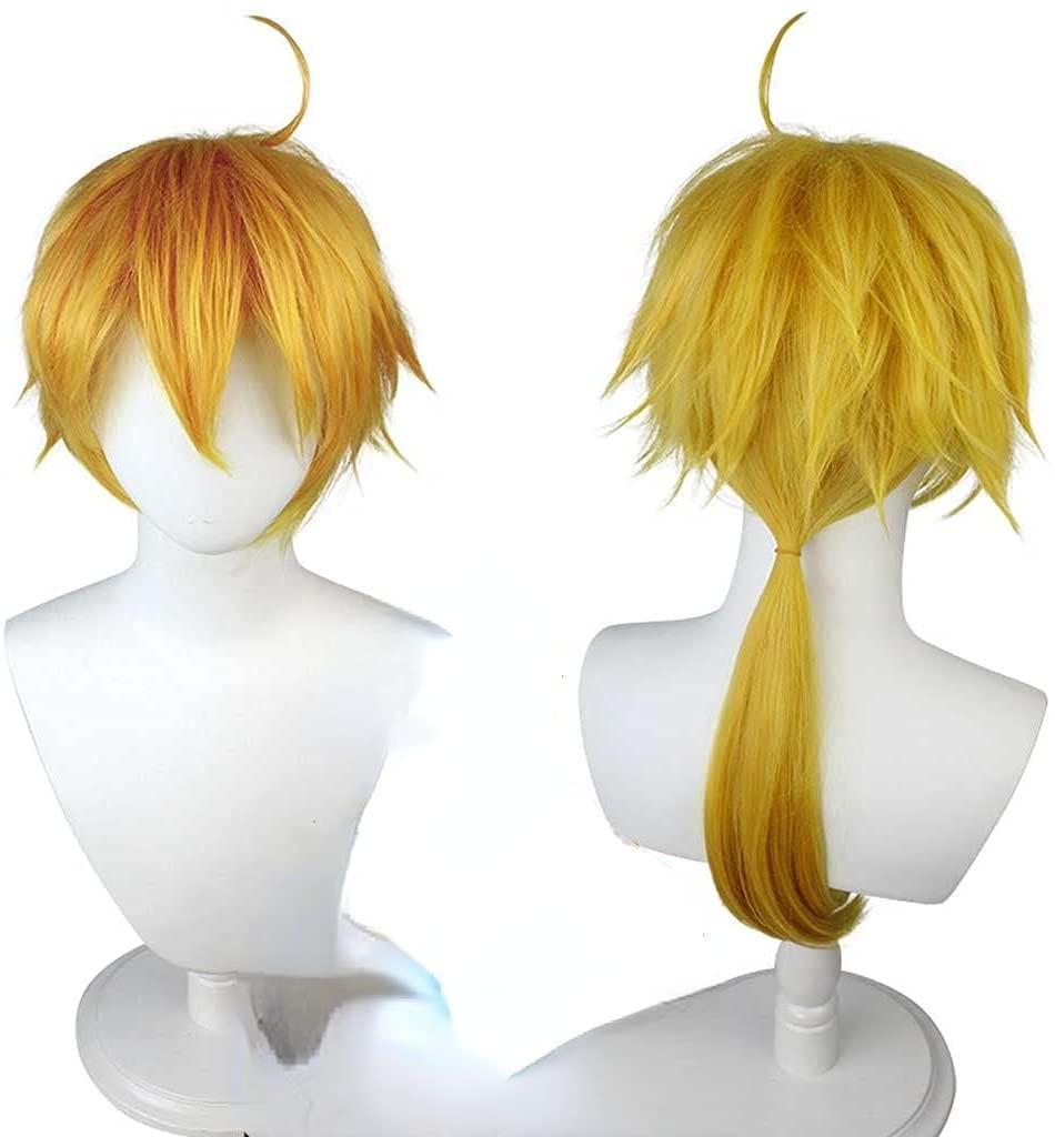 LINLINCD-Wig Anime Cosplay Anime Cosplay Perücke Genshin Impact Thoma Cosplay Perücke mit Gratis Perückenkappe for Halloween Party Halloween Karneval mit Perücke