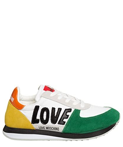 Love Moschino Damen Sneaker White - Multicolor 39 EU