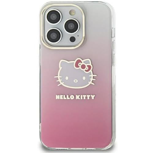 Hello Kitty HKHCP15SHDGKEP Hülle für iPhone 15 6.1 Rosa hardcase IML Gradient Electrop Kitty Head