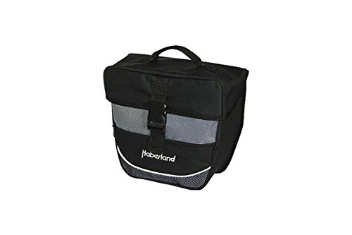 Haberland Fahrradtasche Einzeltasche Einsteiger-Serie, Schwarz-Silber, 32 x 34 x 16 cm, 25 Liter, 130006 15