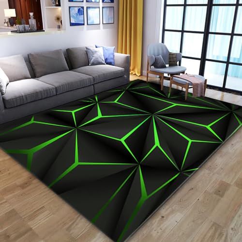 Dazzluxe 3D-Teppich Mit Optischer Täuschung, Vortex-Illusions-Bodenmatte, Moderner, Abstrakter, Rutschfester 3D-Teppich Für Türeingang, Badezimmer, Treppen, Spielzimmer, Wohnzimmer,D,140 * 200cm