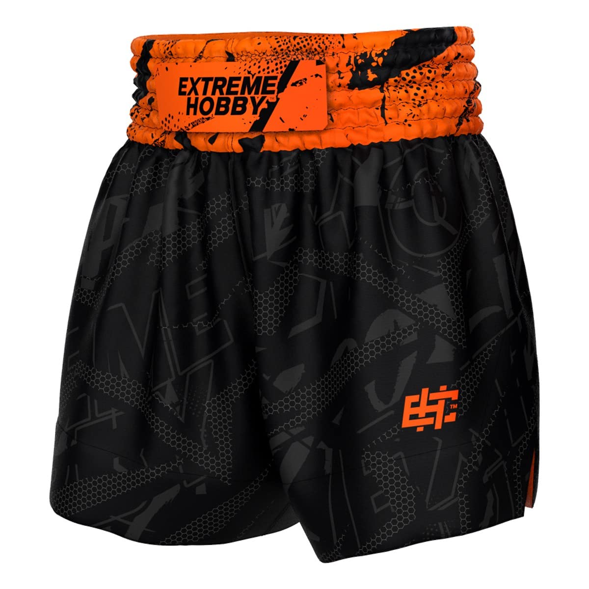 Extreme Hobby Muay Thai Shorts NEO, Ultraleichte Satin Dehnungsbeständig Kordelzug Männer Thaibox Hose für Herren