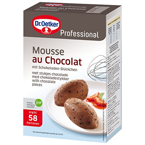 Dr. Oetker Professional Mousse au Chocolat mit Schokoladenstückchen, Dessertpulver in 1 kg Packung