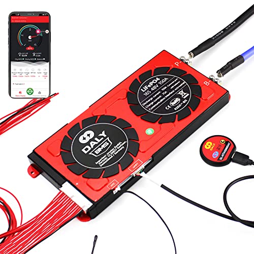 DALY Smart BMS mit Bluetooth für 3.2V LiFePO4 LFP Akkus 16S 48V - Batterie Management System (16S 48V 150A BT)