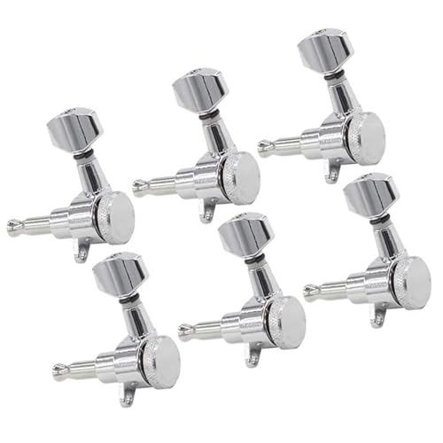 Strings Tuning Pegs Mechaniken Für Gitarre Gitarren-Tuner mit automatischer Verriegelung, Stimmstifte aus Metall, langlebige Gitarren-Ersatzteile (Color : 6L)