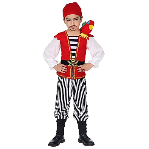 WIDMANN 06975 COSTUME PIRATA ROSSO C/PAPPAGALLO 4/5 #0697