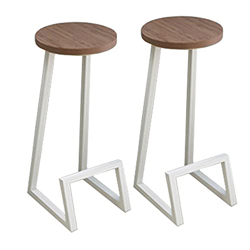 Frühstücksbarhocker-Set mit geometrischem Raumdesign, Hocker mit Massivholzkissen und Tresenhöhe, 150 kg belastbar, für Küche, Esszimmer, Frühstück, Zuhause, Bar, Tresenhocker (2 Stück B, Sitzhöhe 65