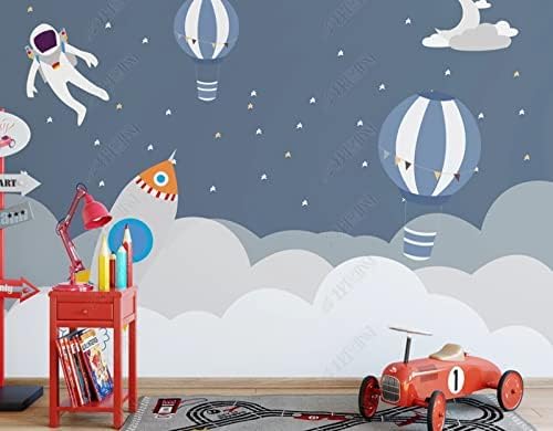 XLMING Cartoon Sternenhimmel Heißluftballon Für Kinder Küche Esszimmer Arbeitszimmer Wohnzimmer TV Hintergrund Wand 3D Tapete-430cm×300cm