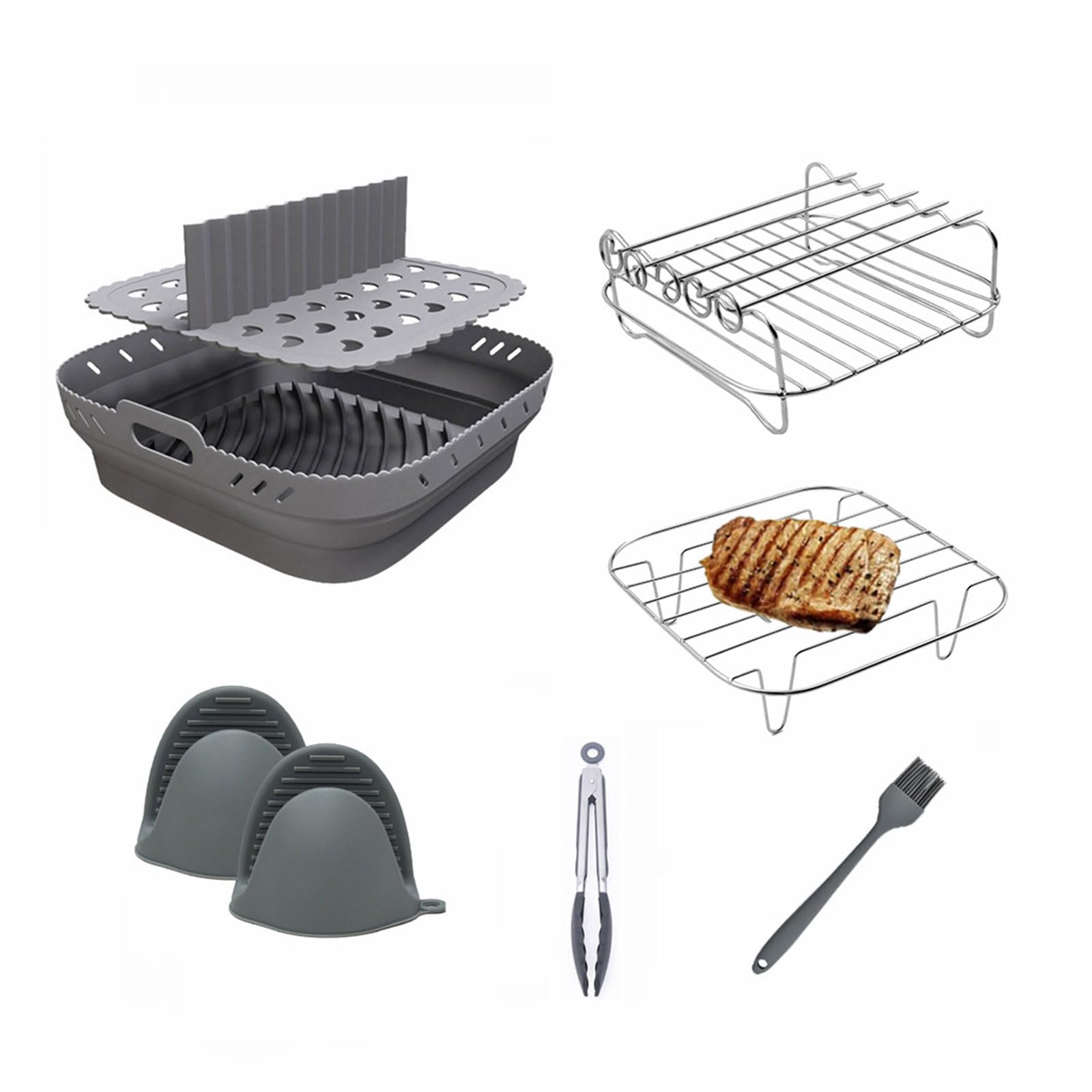 Grillen Rack Air Friteusen Pad Silikon Air Friteusen Tablett Silikon Backen Liner Backen Innen Liner Kochen Werkzeug Für Küche