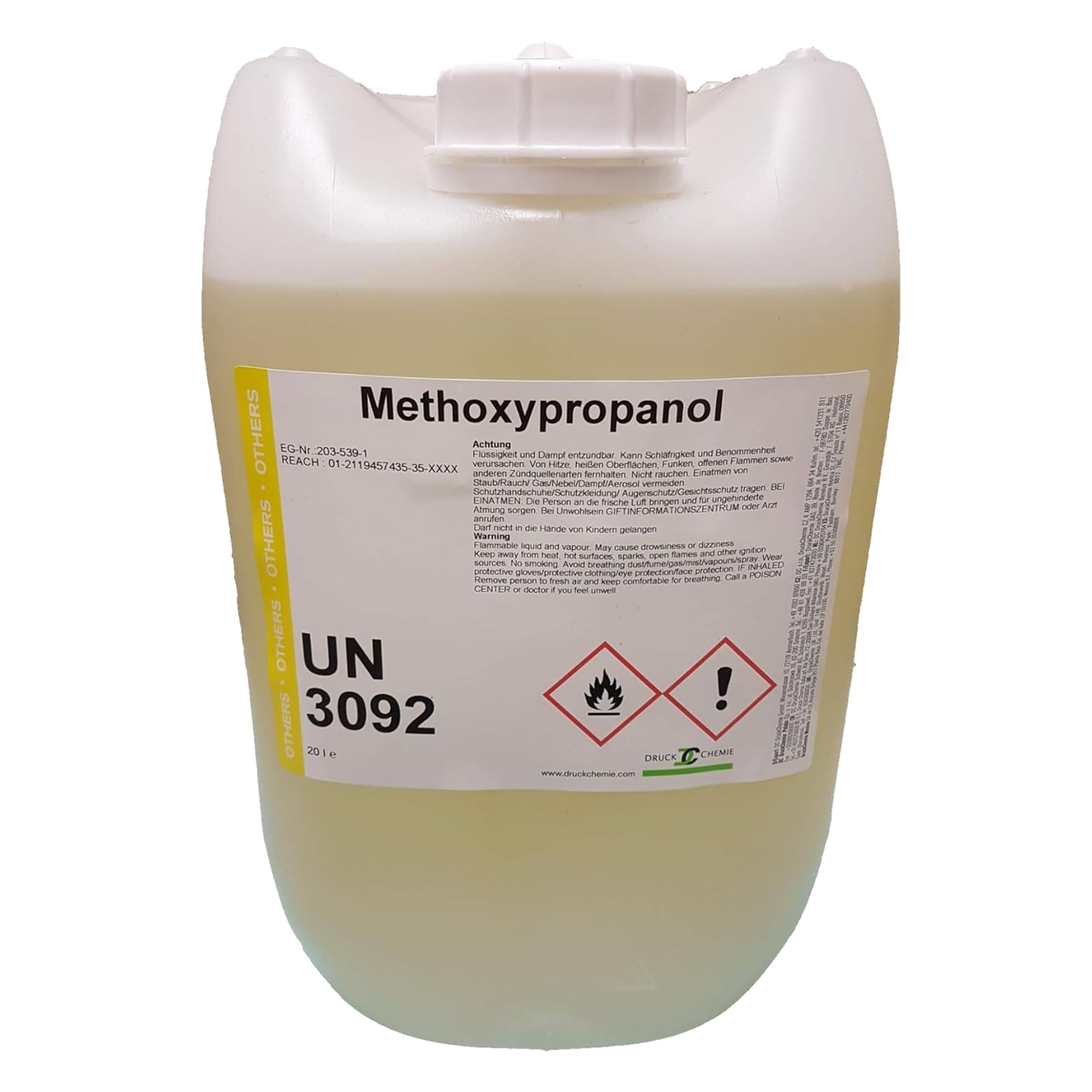 DC DruckChemie GmbH Methoxypropanol / 1-Methoxy-2-Propanol 10 Liter - Hochwertiges Verdünnungsmittel & Lösungsmittel - Geeignet zur Lackherstellung