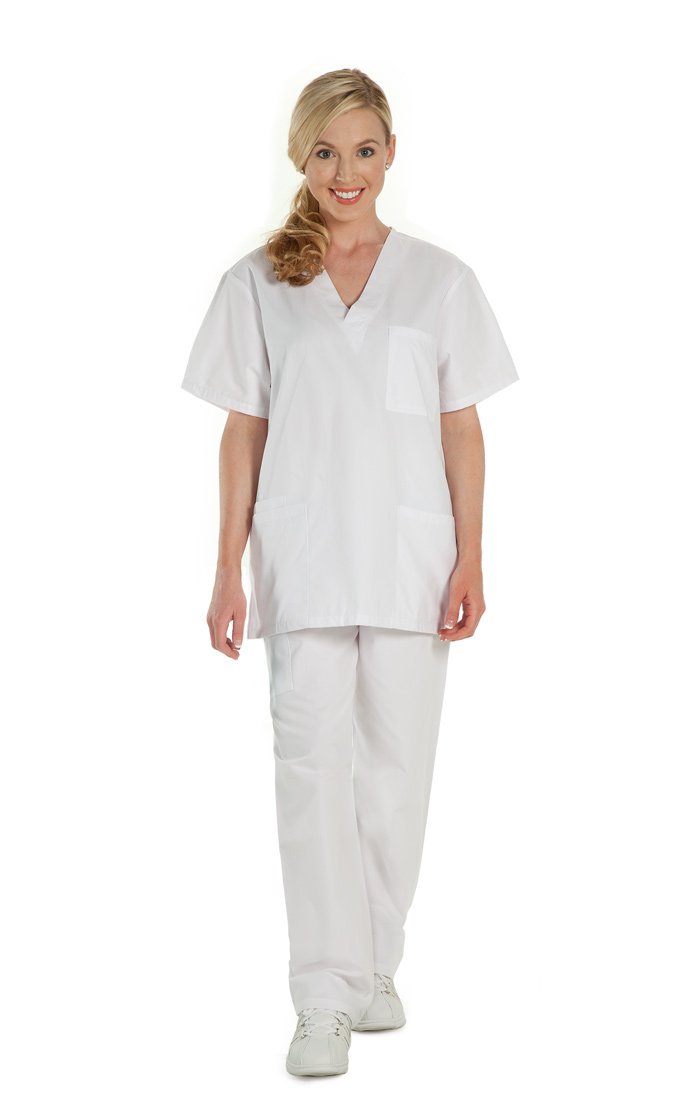 NCD Medical/Prestige Medical 401-WHT-L Scrub Pants, Weiß, L