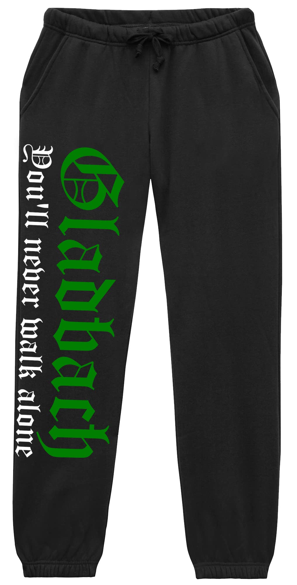 Gladbach Never Walk Alone Jogginghose | Gladbach Hose Herren Fussball Ultras Sport Freizeit | (XXL)