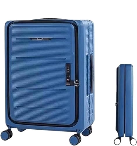 Habrur Rollkoffer Koffer Trolley Faltbare Koffer, Verstellbarer Trolley, Handgepäck, Vorne Offener Tragbarer Koffer Koffer Gepäck Reisekoffer (Color : D, Size : 20 inch)