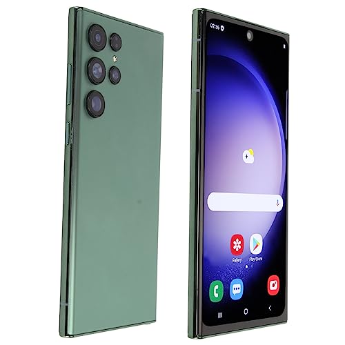 Ultradünnes Smartphone, S23+ Ultra-entsperrtes Telefon, 6,5-Zoll-Mobiltelefon, 1440 X 3040 HD-Display, 6 GB RAM, 64 GB ROM, 13 MP + 24 MP Kamera, Integrierter Stift (Grün)