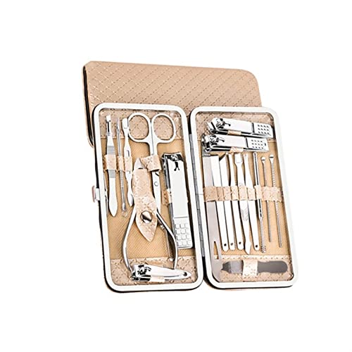 Zehennagelknipser 19/10 / 7 stücke Edelstahl Nagel Clipper Set Professionelleschissor Reiseanzug mit Kastenzehen Trimmer Maniküre Cutter Kit Nagel Werkzeuge Nagelknipser-Set ( Color : 19Pcs Upgrade Ch