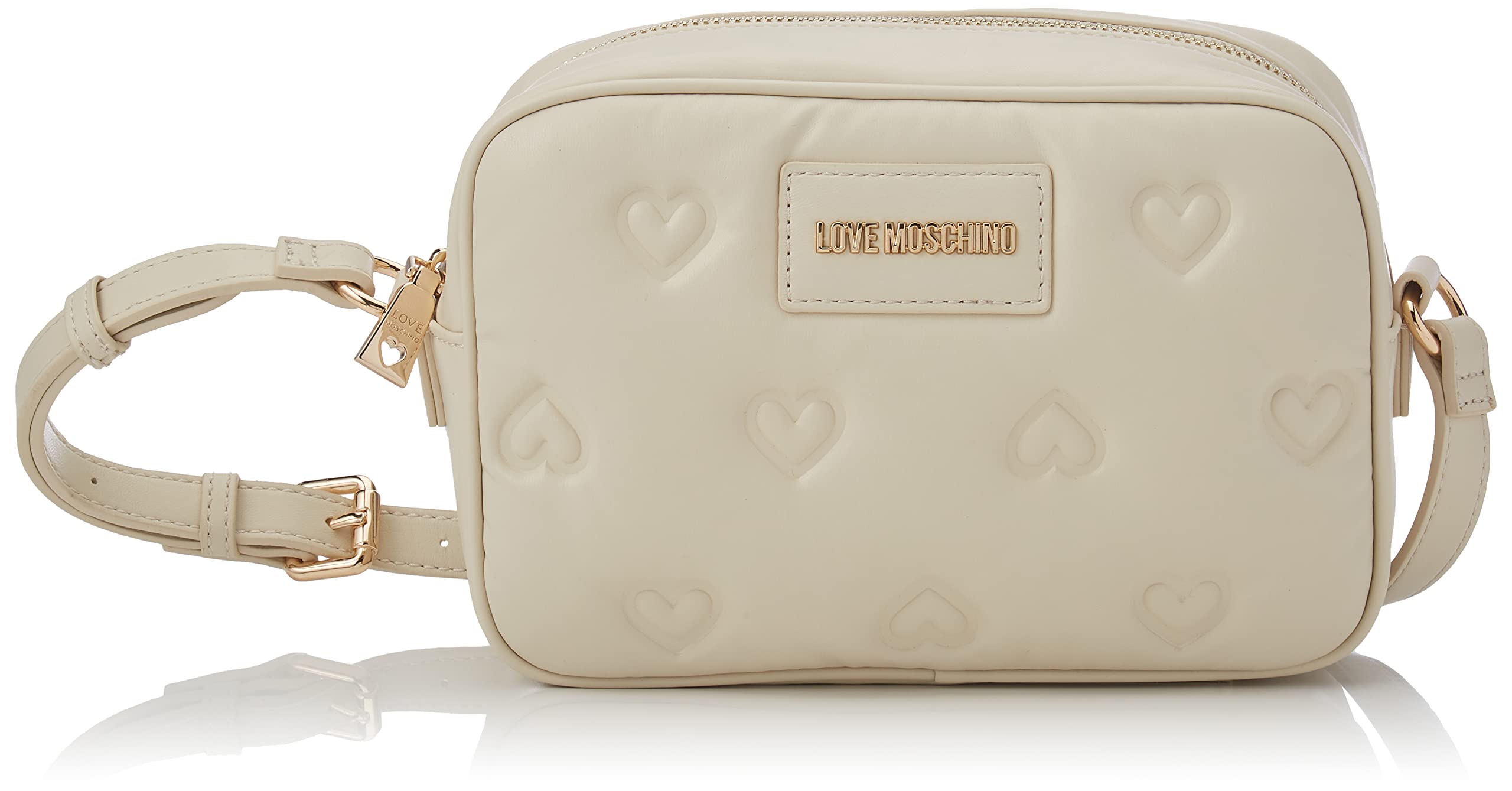 Love Moschino Damen Borsa Pu Embossed Avorio Umhngetasche, Elfenbein