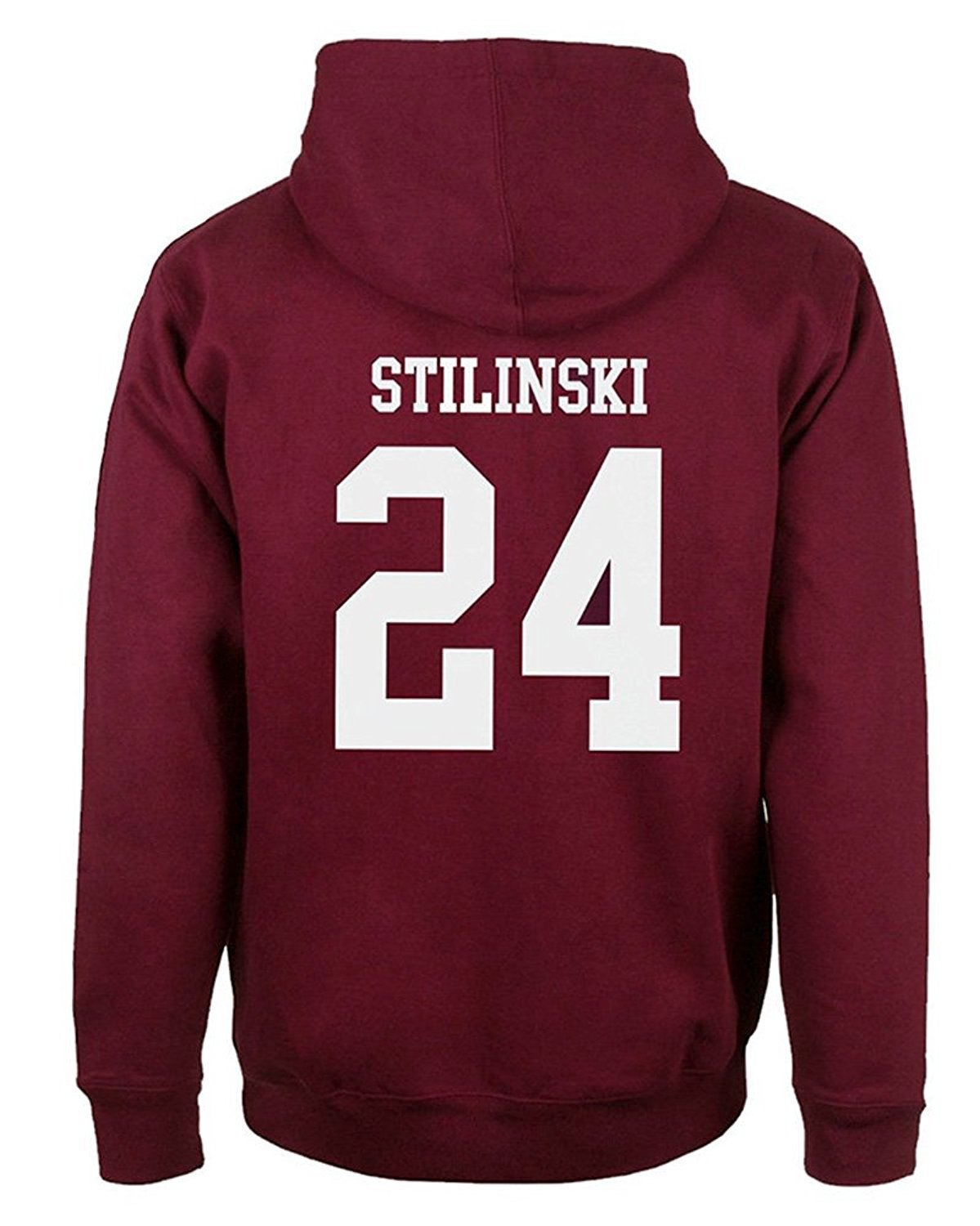 Lässiges modisches Kapuzen-Sweatshirt für Herren, mit Wolfs-Motiv, 24 Teen Stilinski., Rot Stilinski 24, XS