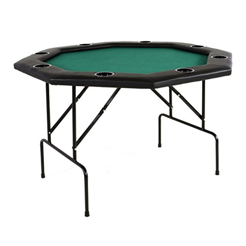 Nexos Profi Casino Pokertisch klappbar 8-eckig 120 x 120 cm Höhe 76 cm, Getränkehalter Armauflagen Pokerauflage Tischauflage Klapptisch