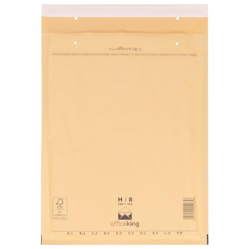 OfficeKing 100 Luftpolstertaschen H/8 | 290 x 370mm Braun - (10 Größen wählbar)