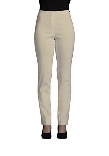 Robell Damen Slim Arbeitshose-Stretchhose, Beige (14), Gr.- 40