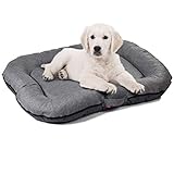 Hundebett Große XXL: 120 x 90 cm | Wasserfest Hundematratze für Hunde | Hundematte für groß und klein | Codurastoff | Waschbar | In und Outdoor | Farbe: Grau | Hundesofa S, M, L, XL, XXL | Extra Groß