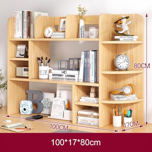 Wohnheim-Schreibtisch-Bücherregal, Desktop-Bücherregal, Regal über dem Schreibtisch, Aufbewahrungsbox auf der Arbeitsplatte, geeignet für Familienschlafsäle,A,115 * 32 * 90cm