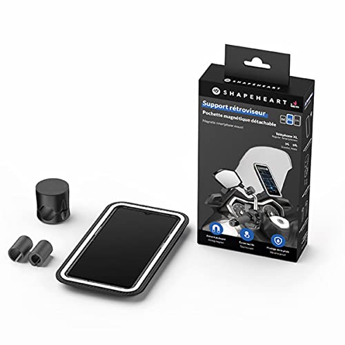 Shapeheart - Magnethalterung für Moto/Vespa hinten, Smartphone-Halter für Smartphone XXL Bis zu 17,2 cm