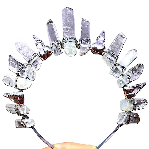 SANRLO Stirnbänder, Haarschmuck für Damen, Stammeskrähen-Schmuck-Stirnband, transparent für Kristall-Hexenkrone