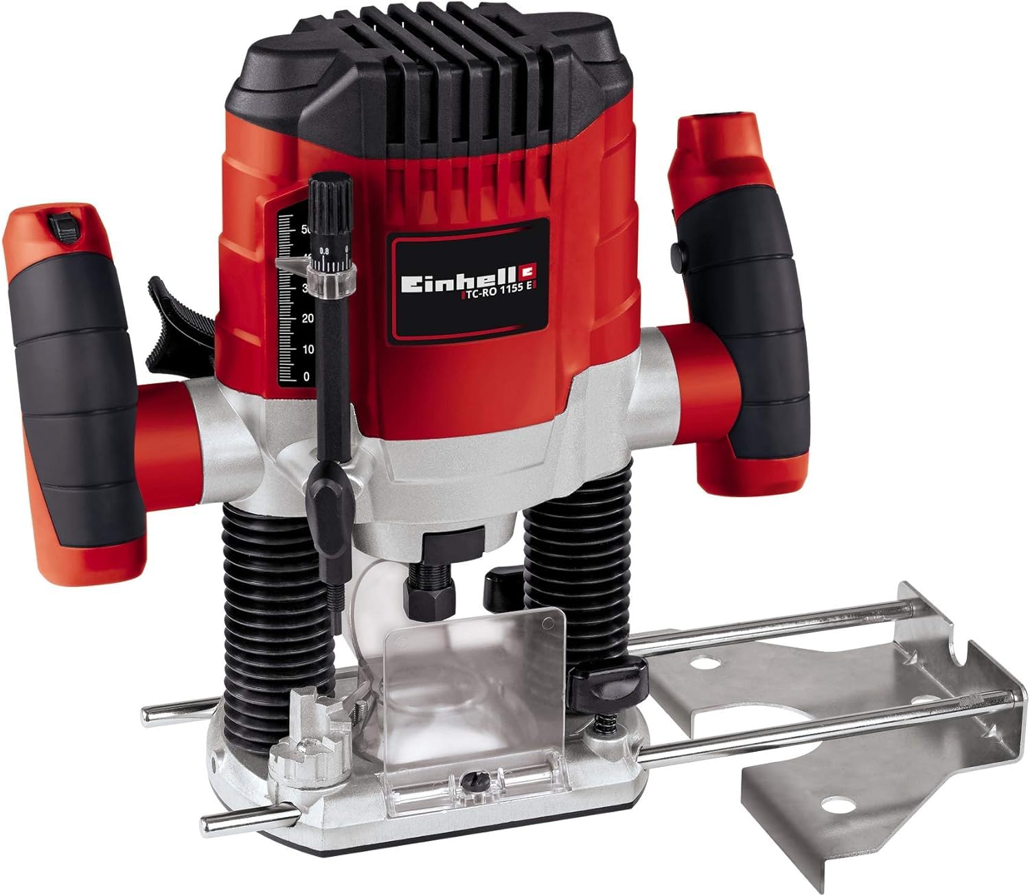 Einhell Oberfräse TC-RO 1155 E (1100 W, Ø 6 und 8 mm, Drehzahlregelung, Parallelanschlag, Absaugadapter, inkl. Zubehör)