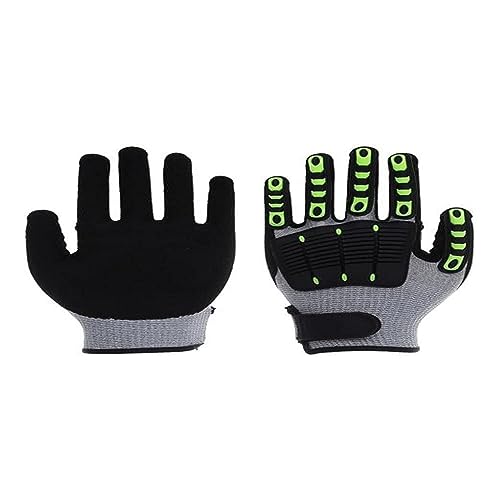 UNIGLOVES Nitrex 340RFI – 10 Paar – leichte Handschuhe mit Schnitt- und Handrückenschutz, in Schwarz/Grau