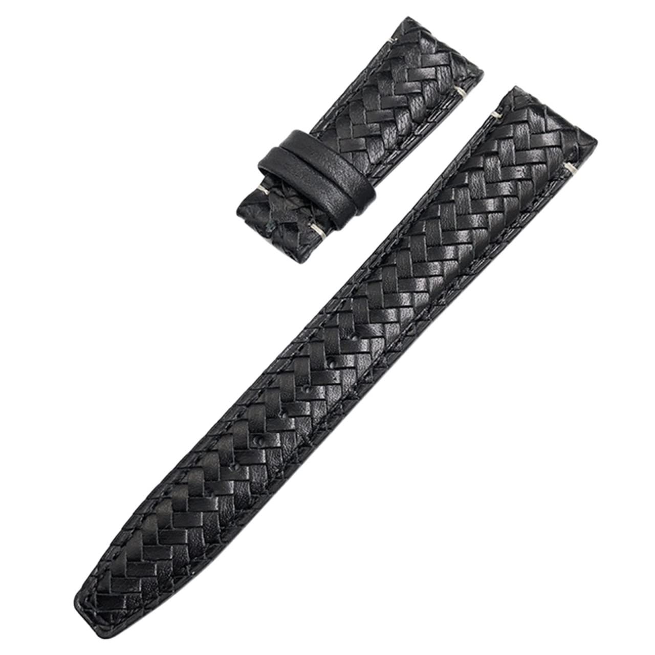 OPKDE Uhrenarmband aus Rindsleder mit gebogenem Ende, 20 mm, 21 mm, 22 mm, passend für IWC Portugieser Piloten, echtes Leder, 22 mm, Achat