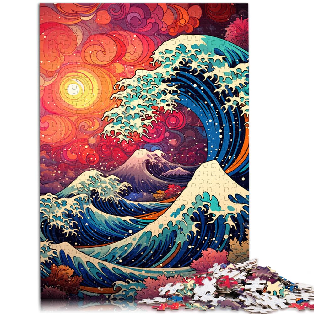 Puzzle | Puzzles psychedelische Wellen, 1000 Teile, Puzzle für Erwachsene, Holzpuzzle, schwieriges Puzzle für Frauen und Männer, 1000 Teile (50 x 75 cm)