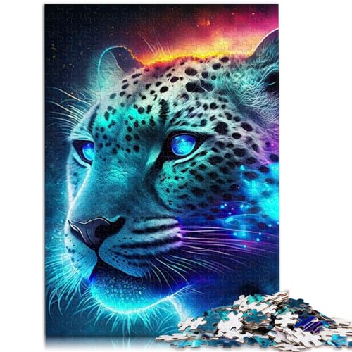 Puzzlespiele Leopard für Erwachsene Puzzles 1000 Teile Holzpuzzle Jedes Teil ist einzigartig - Herausforderndes Familienspaßspiel 1000 Teile (50 x 75 cm)