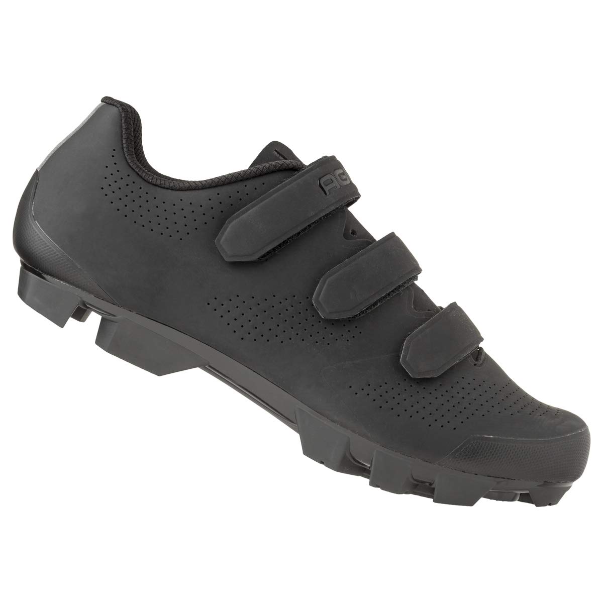 AGU Scarpe MTB M410 Unisex Nero - Suola in Nylon e Chiusura in